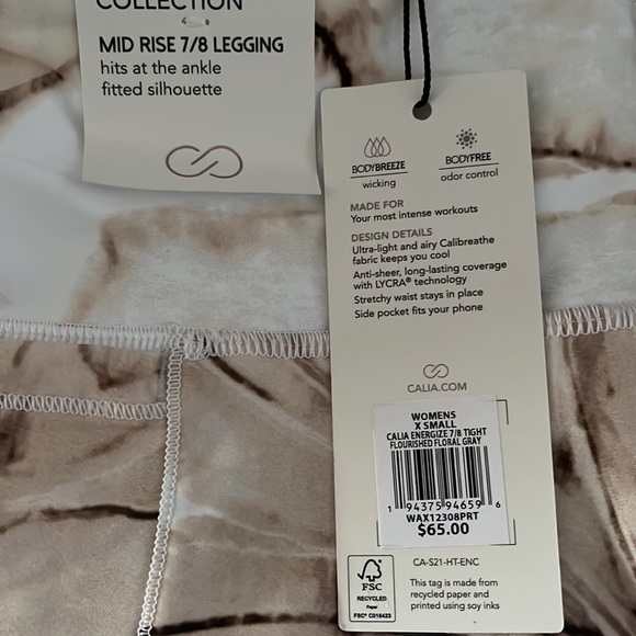 NWT CALIA Energize 7/8 Tight workout leggings - Picture 6 of 6